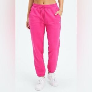 NWT Fabletics forever fleece go to sweatpants in fuchsia/pink rave size large
